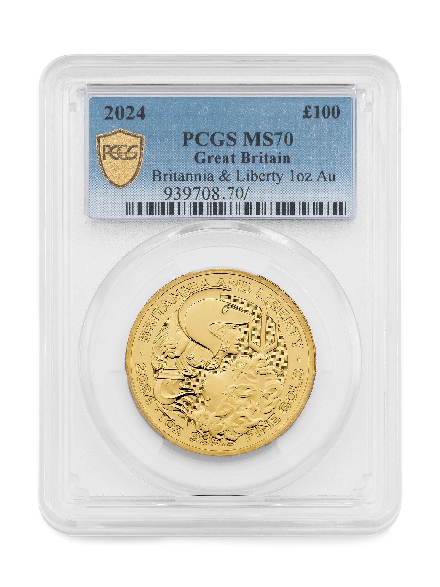 Britannia Liberty 1oz Gold Coin MS70